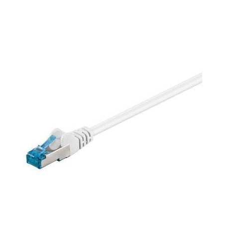 Goobay CAT 6a S/FTP CU 0.5m White - High-Speed Enhanced Networking Cable for Optimal Performance | 4040849936678